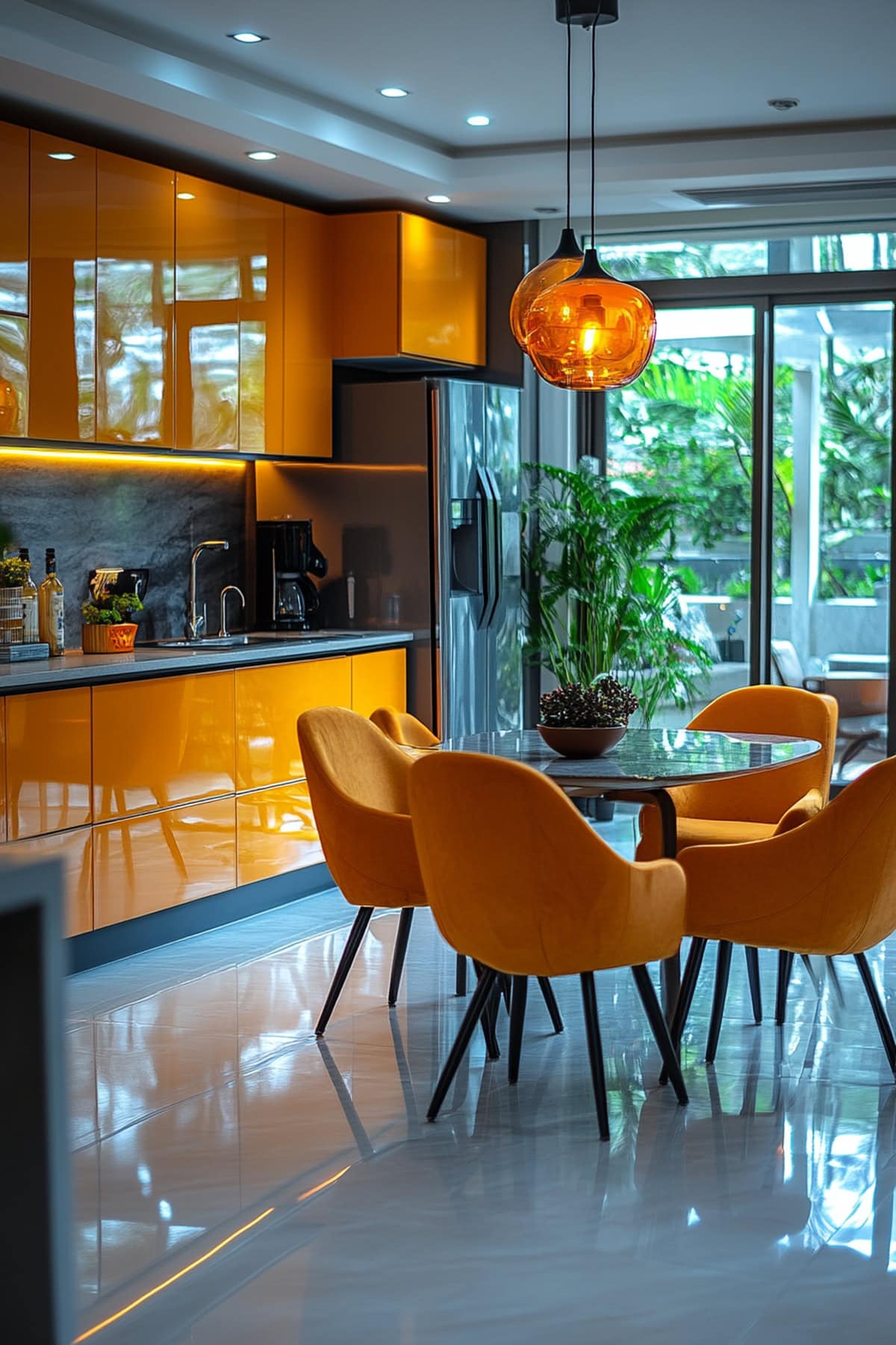 Modern Orange Kitchen - 02