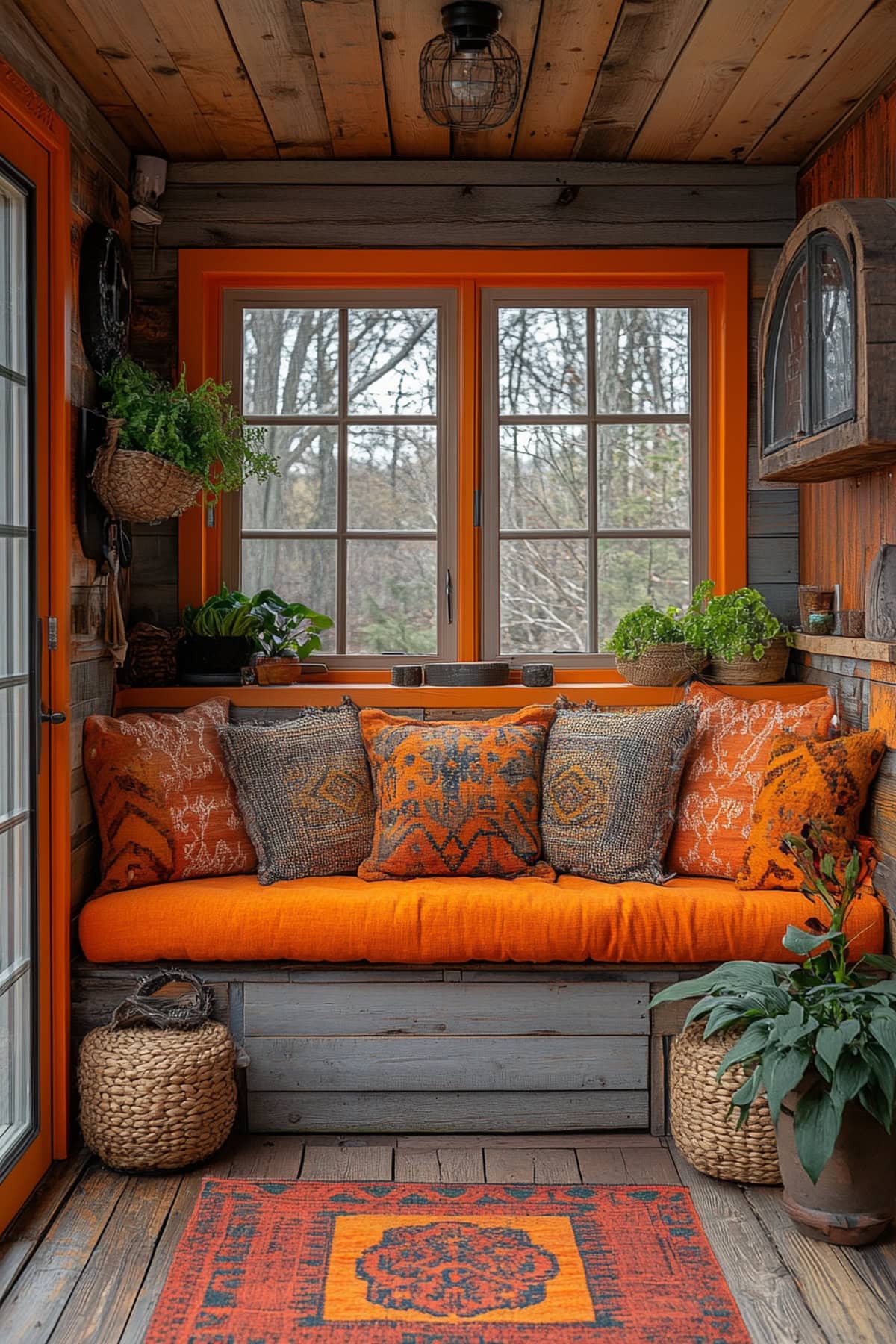 Rustic Orange Sunroom - 02