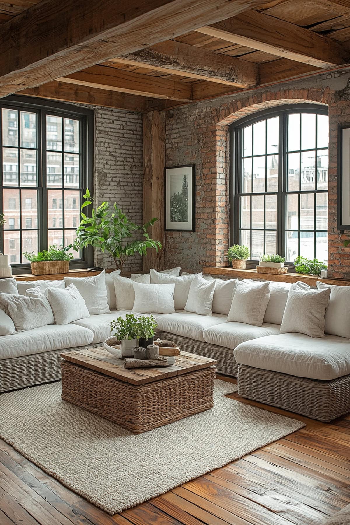 Rustic White and Grey Apartment Sunroom - 01