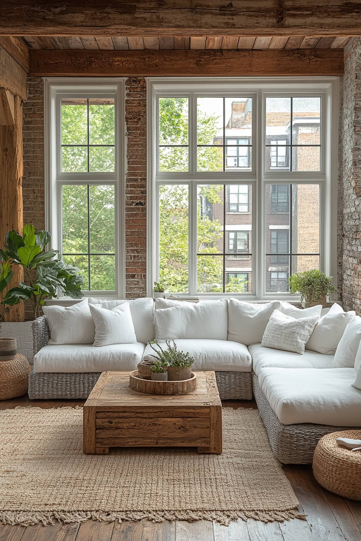 Rustic White and Grey Apartment Sunroom - 02