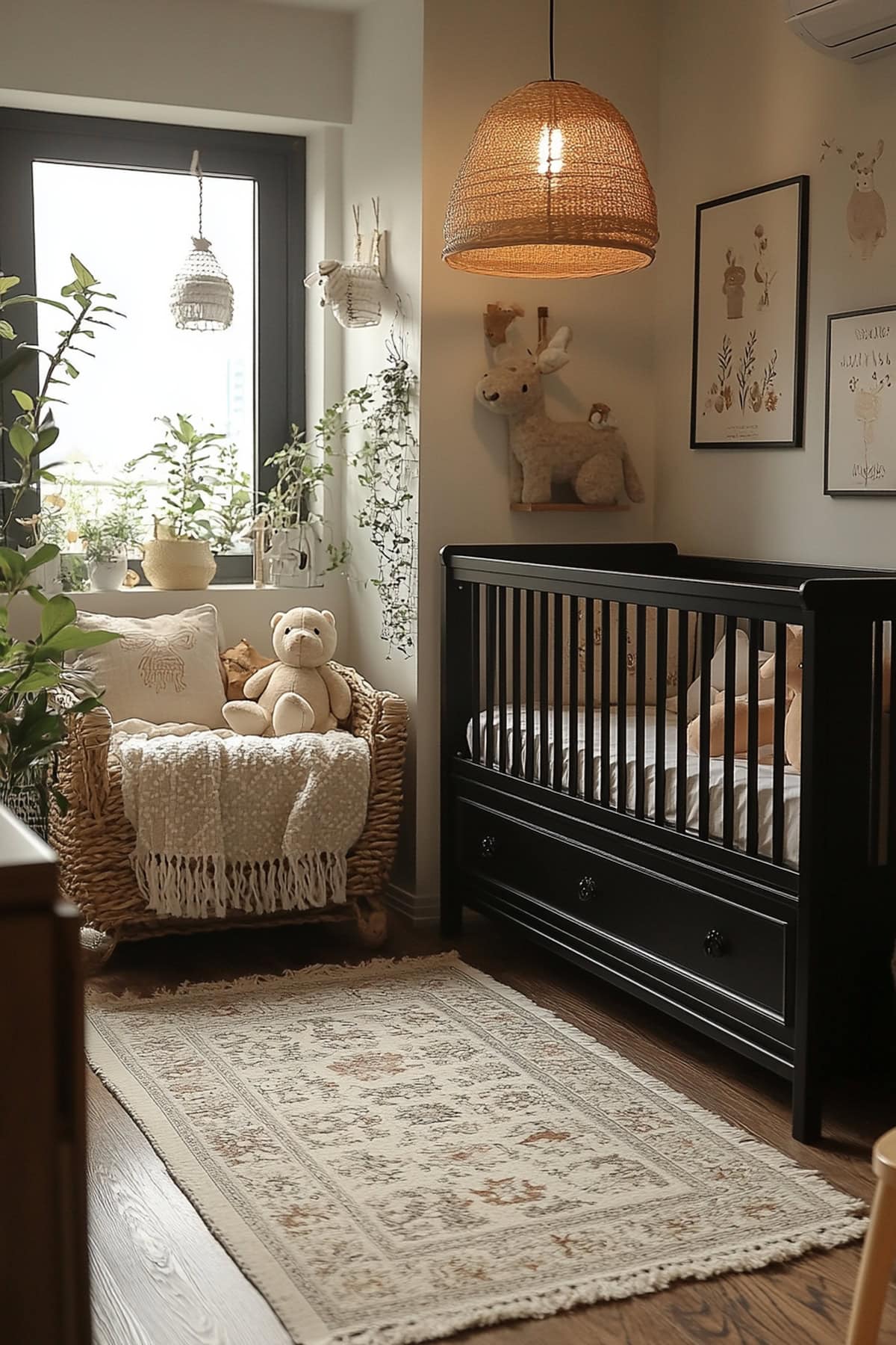 Scandinavian Black Decor Nursery - 01