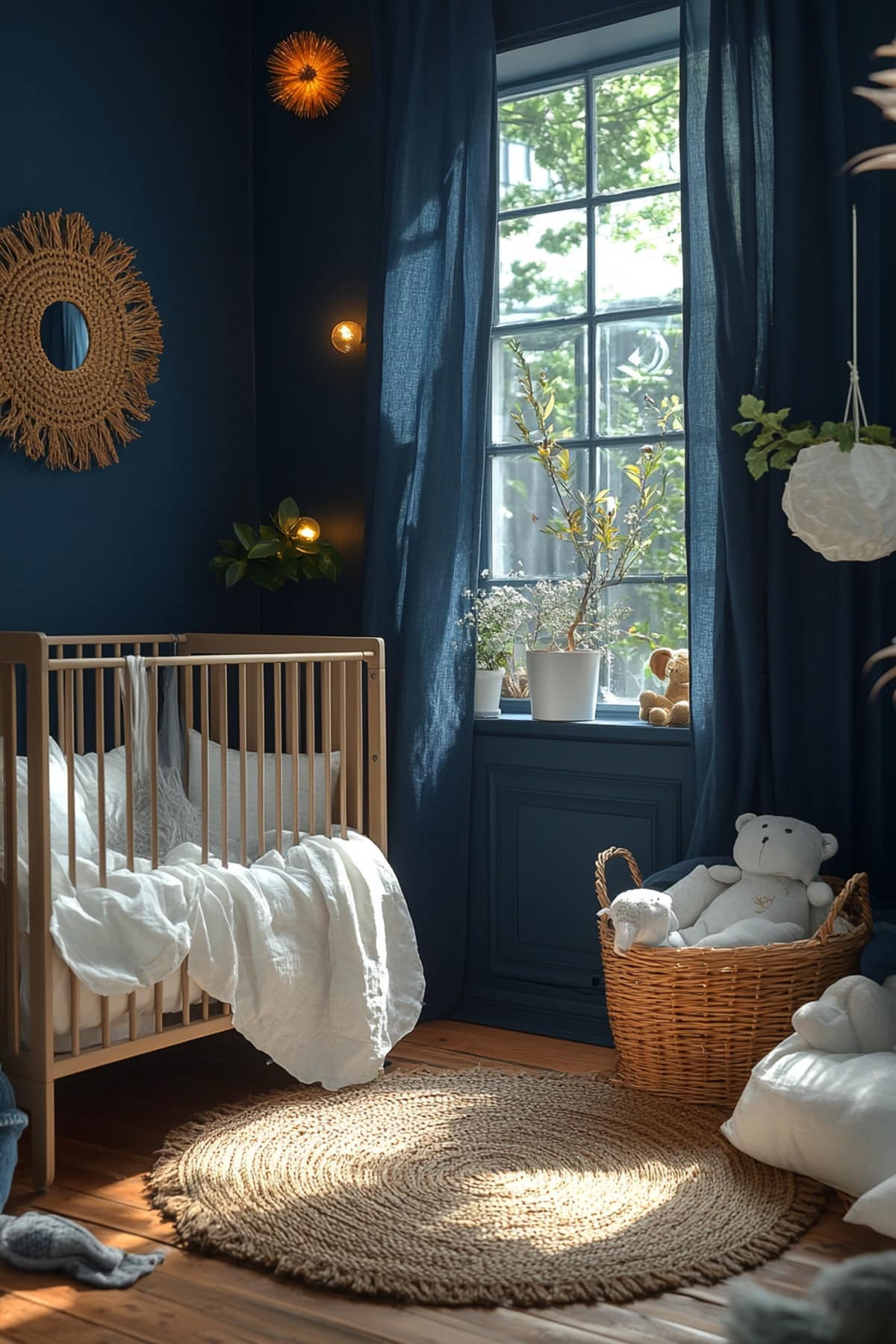 Scandinavian Dark Blue Nursery 01