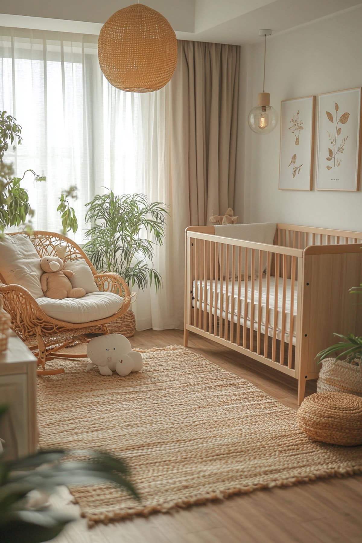 Scandinavian Ivory Apartment Nursery - 01