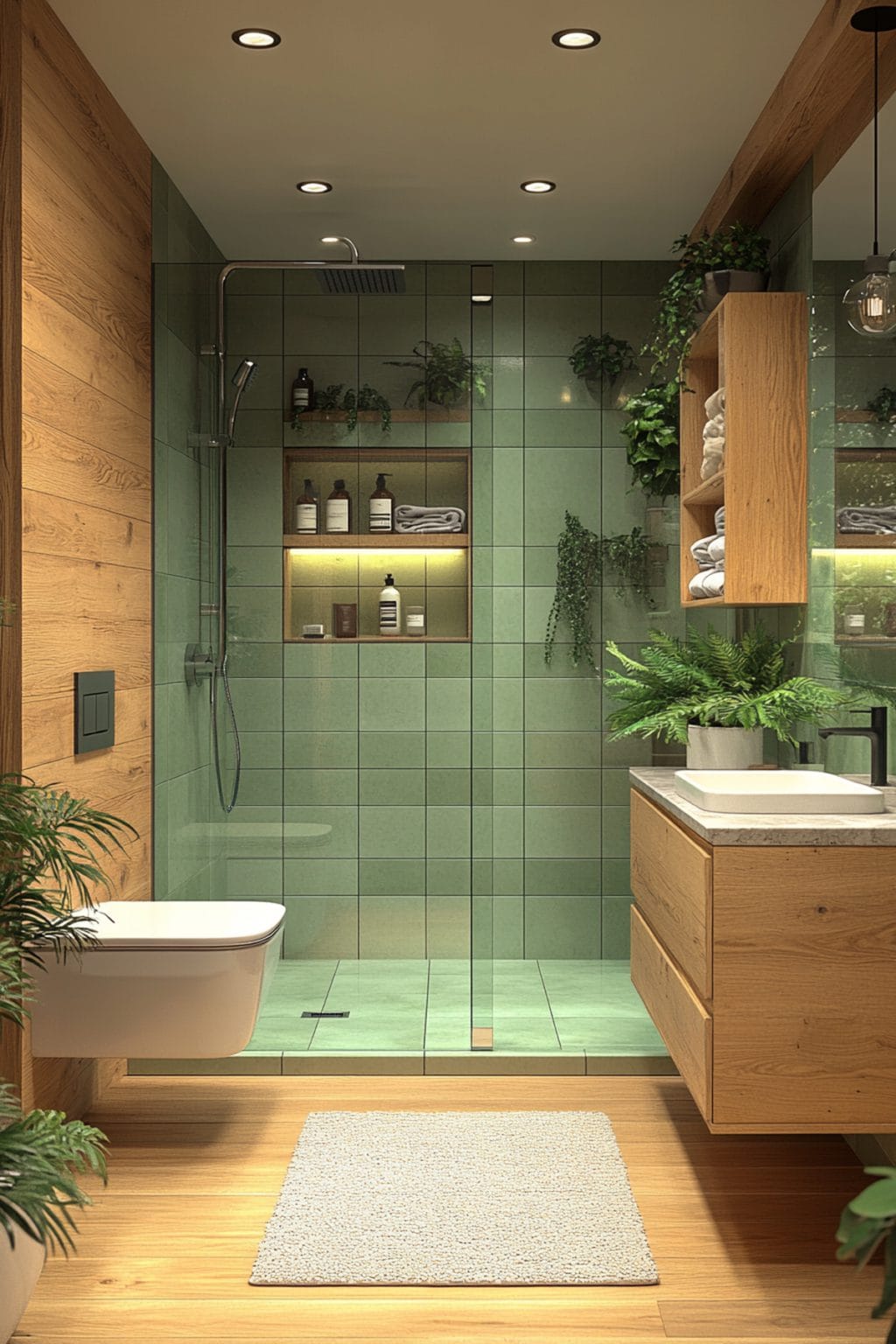 Minimalist Green Apartment Decor Inspiration photo