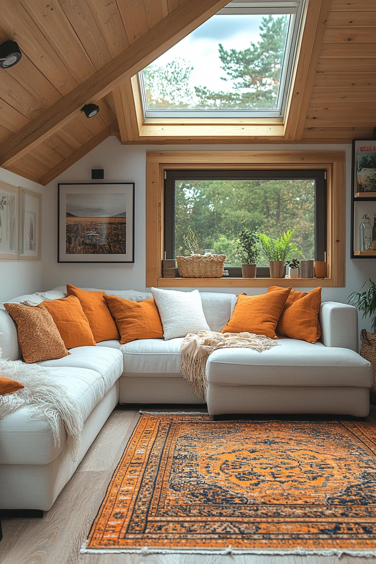 Scandinavian Orange Sunroom - 02