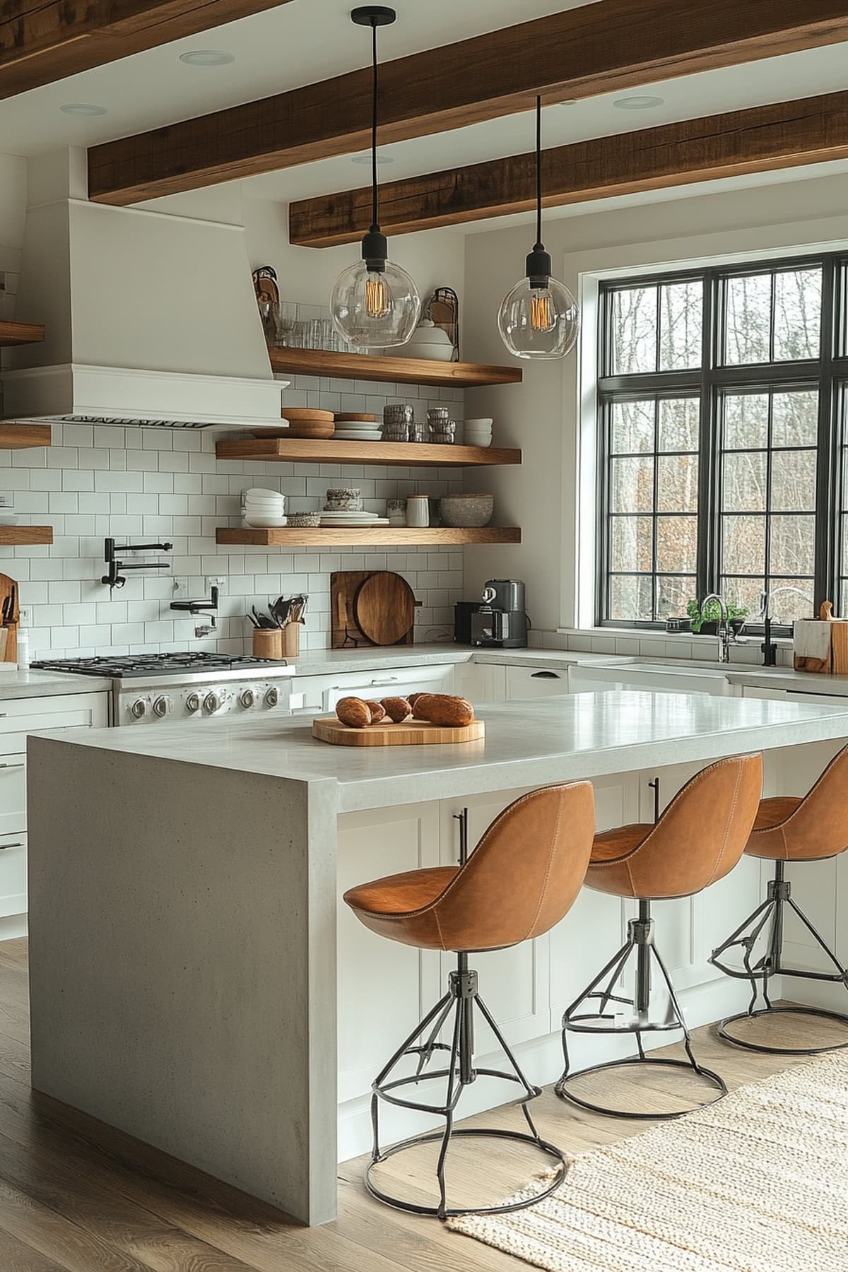 Scandinavian White and Grey Apartment Kitchen - 02