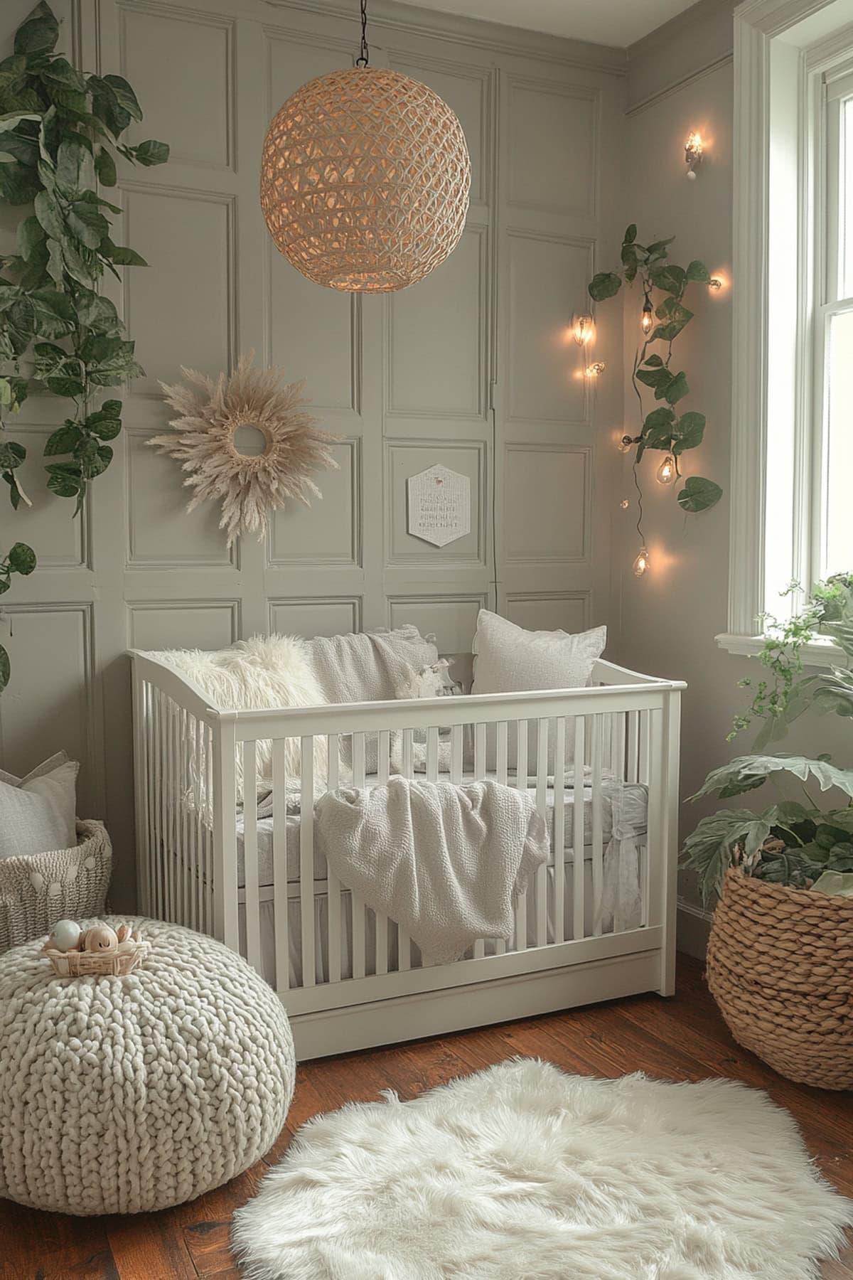 Shabby Chic White and Grey Apartment Nursery - 01