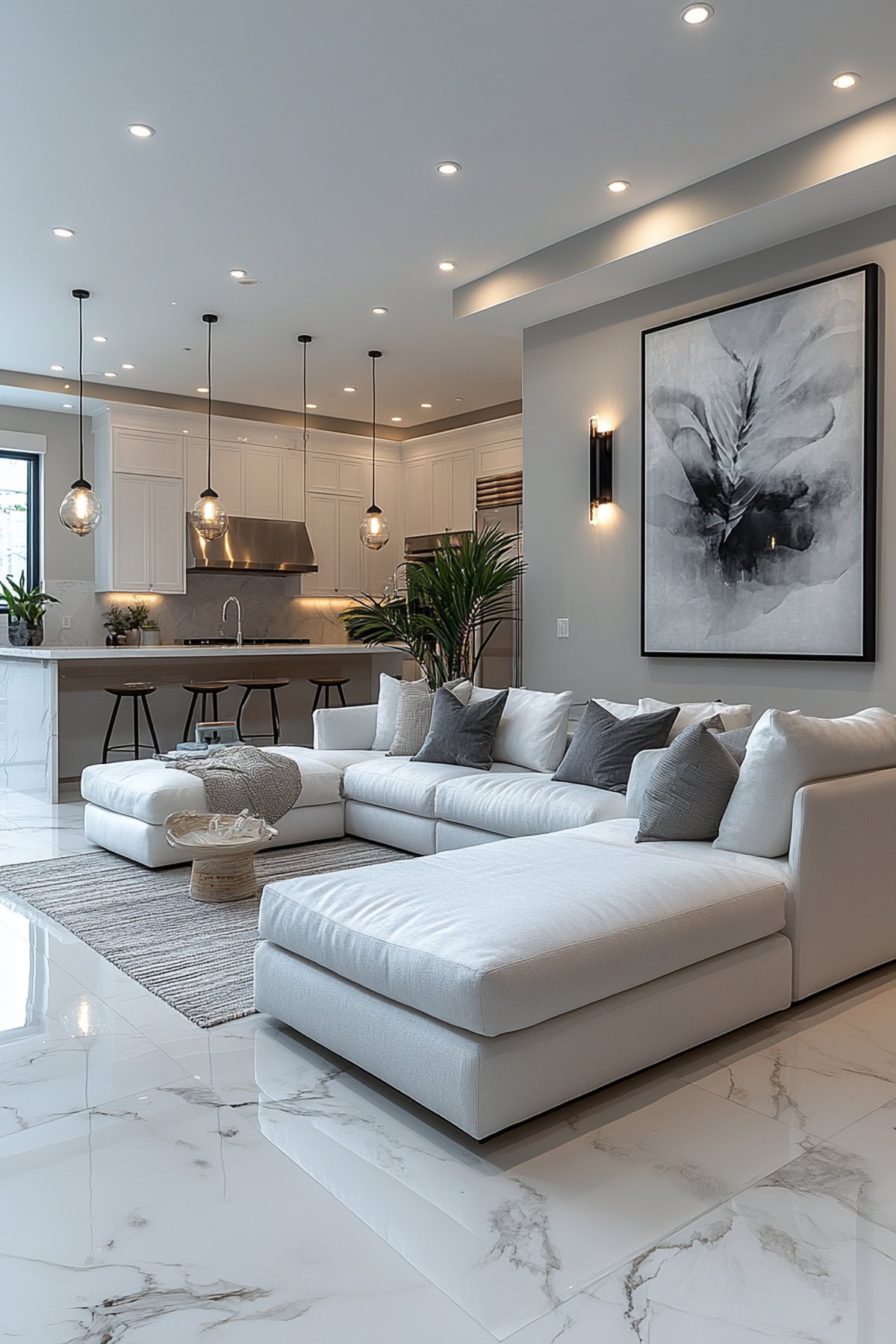 Stunning White and Grey Apartment - 02