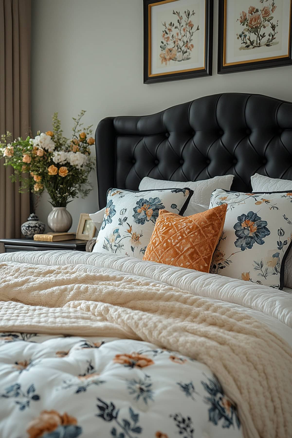 Traditional Black Decor Bedroom - 02