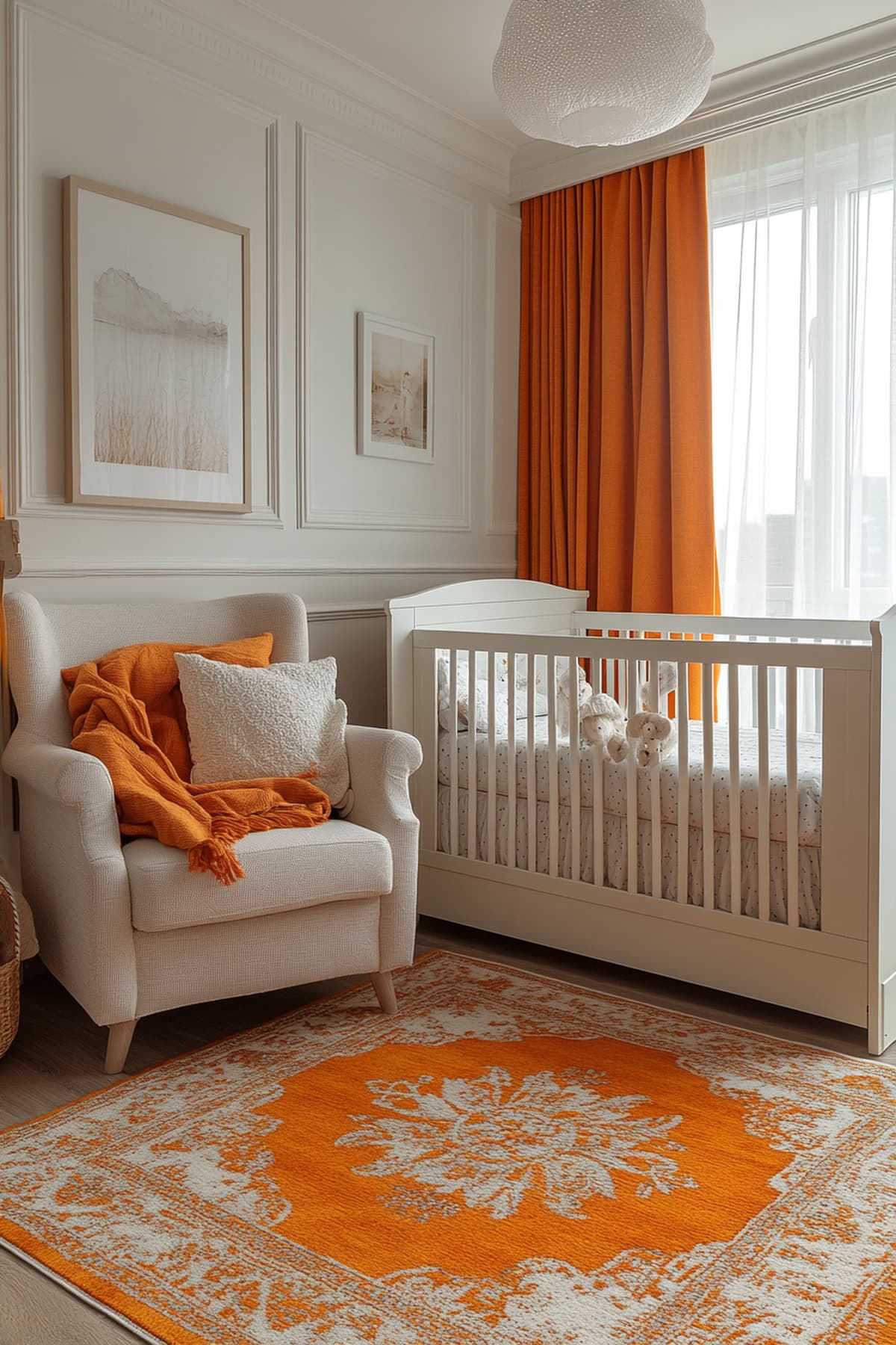 Transitional Orange Nursery - 02