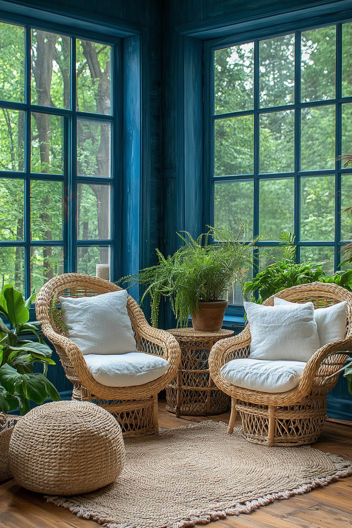 Tropical Dark Blue Sunroom Escape 01