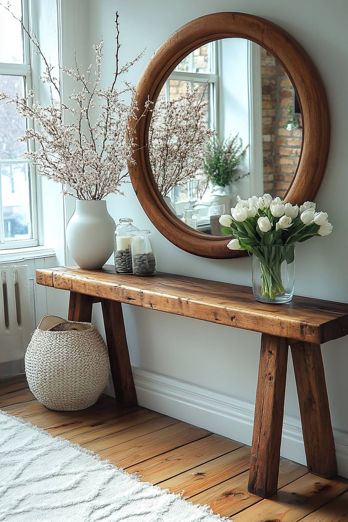 Find inspiration in entrances that blend simplicity and style. Learn how white and wood elements can enhance your space.