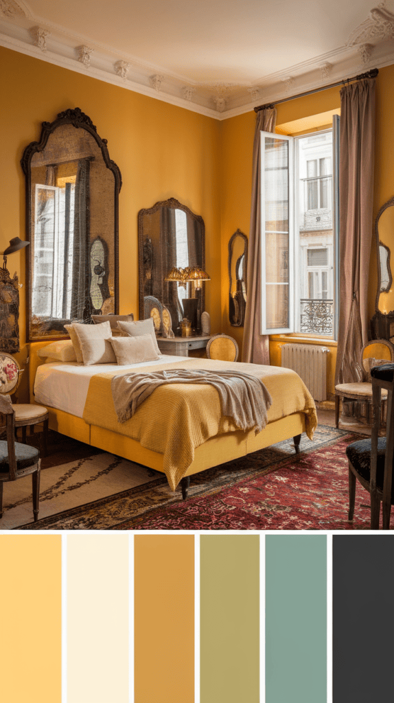 10 Charming Yellow French Country Bedroom Ideas