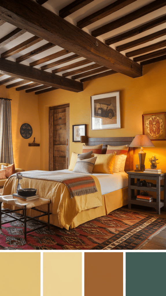 10 Charming Yellow Country Bedroom Ideas