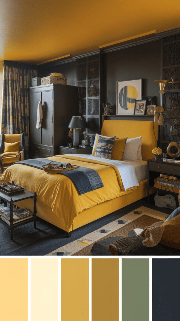 9 Striking Masculine Yellow Bedroom Ideas to Inspire Your Space