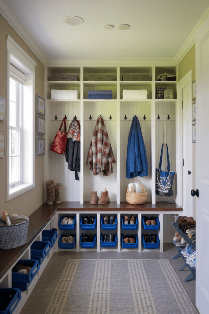 10 Clever Big Family Mudroom Ideas