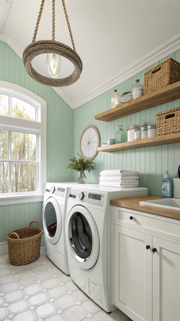 beach themed laundry room design