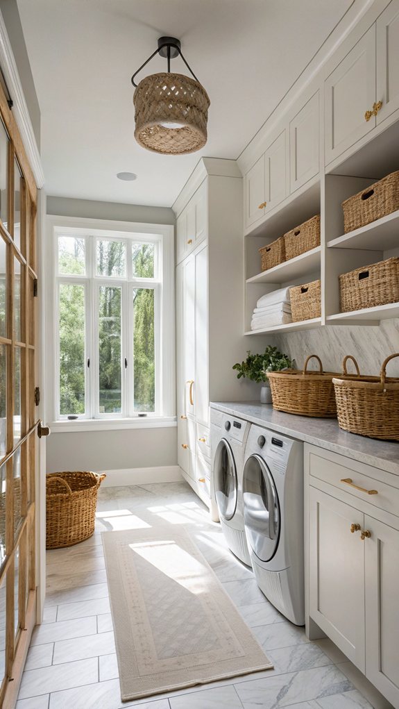 bright and airy laundry space