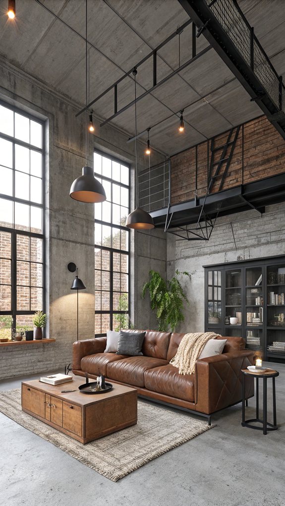 charcoal grey industrial style