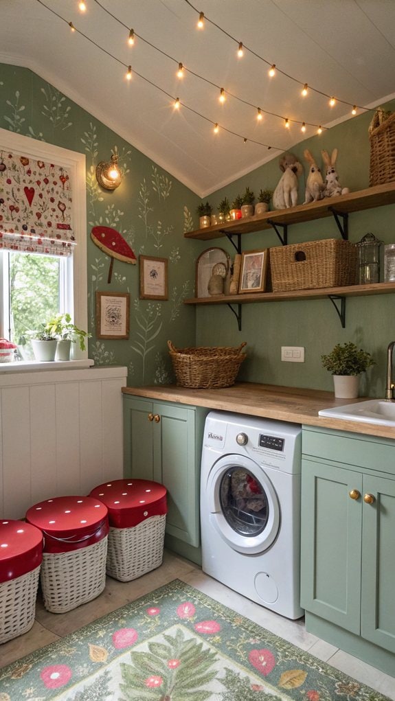 charming laundry nook design