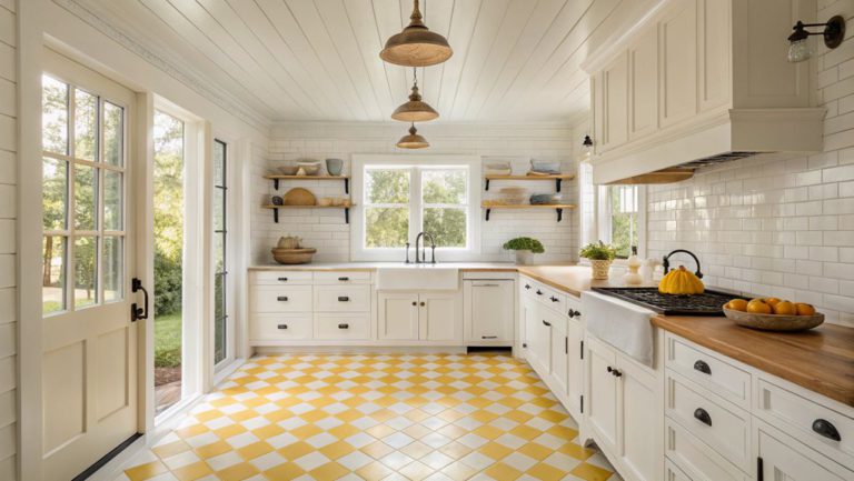 charming yellow farmhouse kitchens