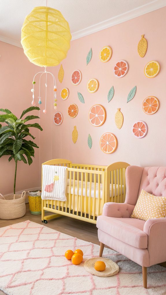 citrus themed decorative elements