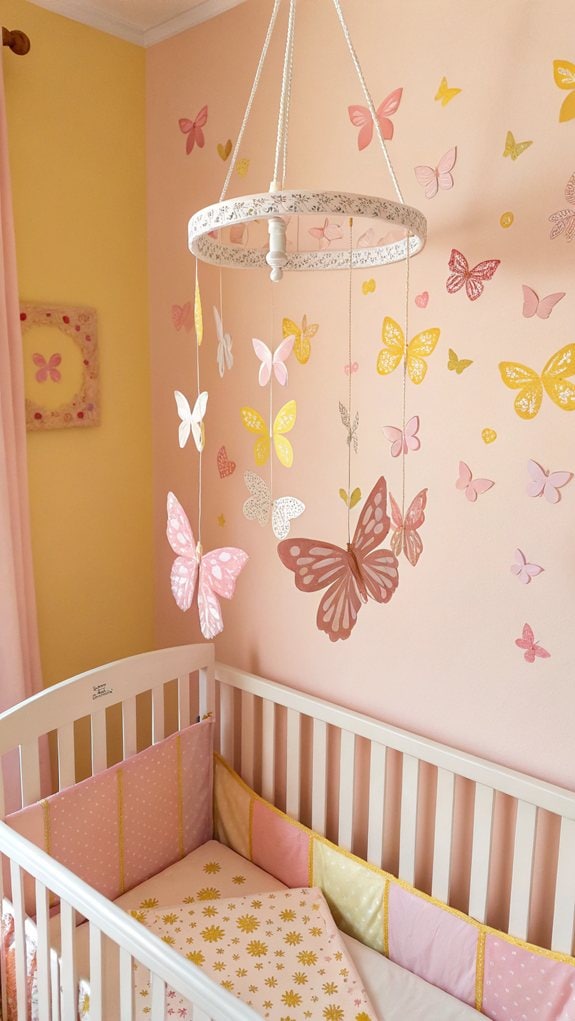 colorful butterfly hanging display