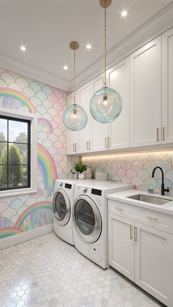 colorful whimsical bubble wonderland