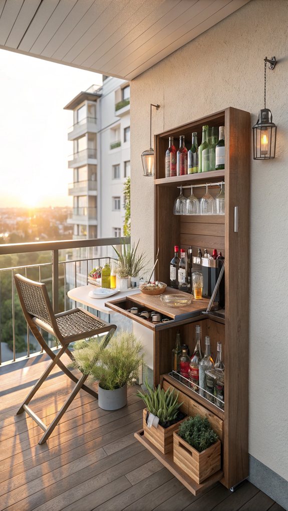 compact wall mounted bar