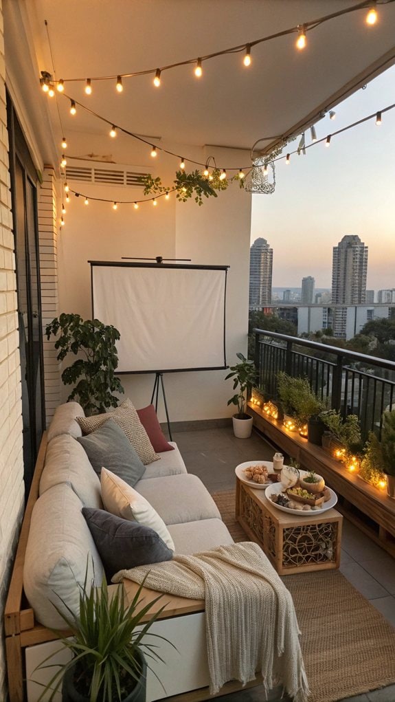 cozy outdoor film space