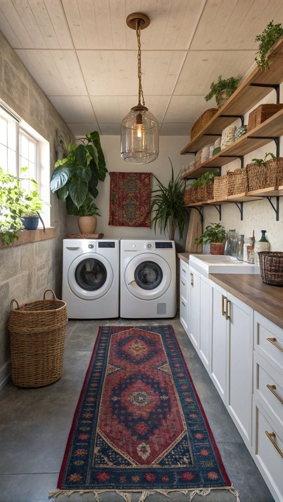 eclectic textile storage solutions