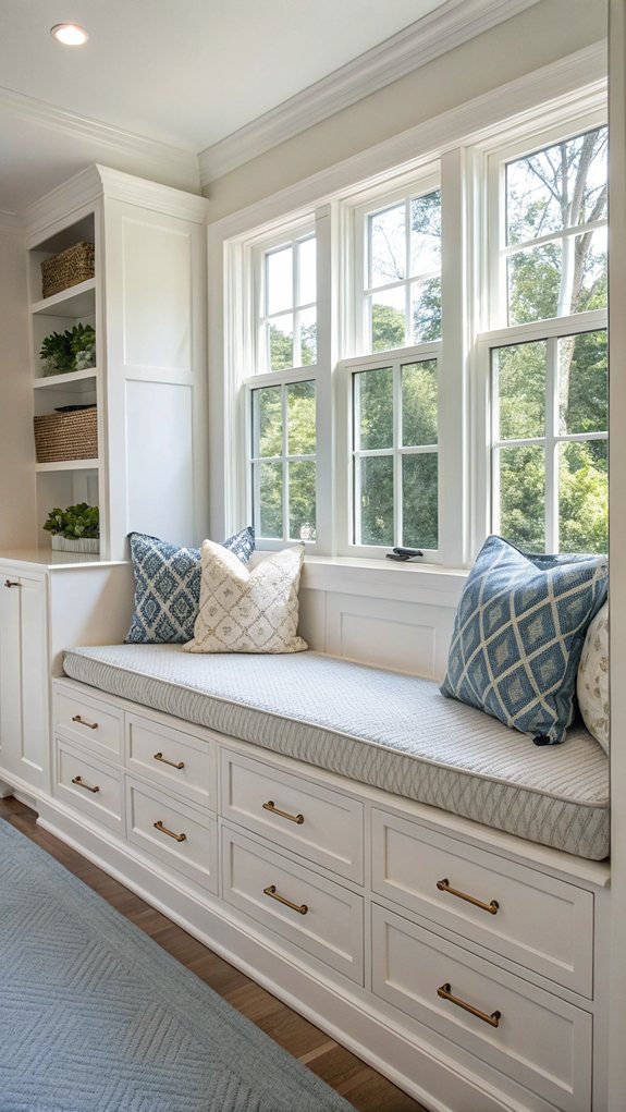 functional storage bench seating