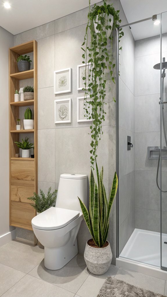 integrating plants in bathrooms