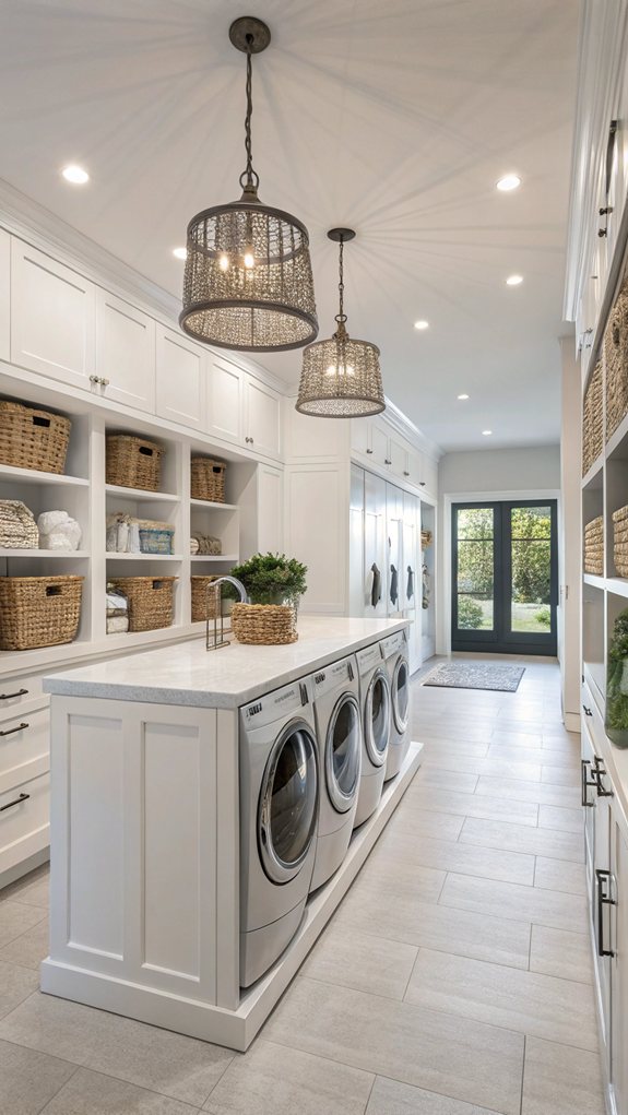 laundry room with island