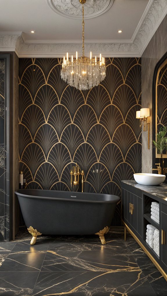 luxurious black and gold