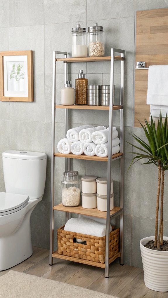 maximize bathroom storage space