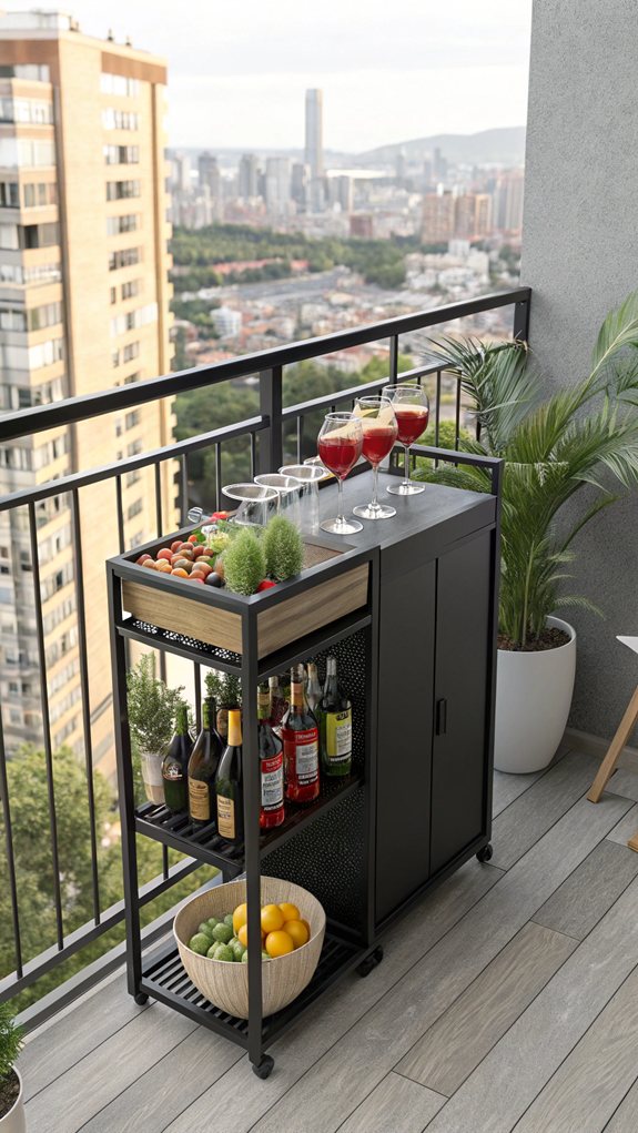 railing mounted beverage dispenser system