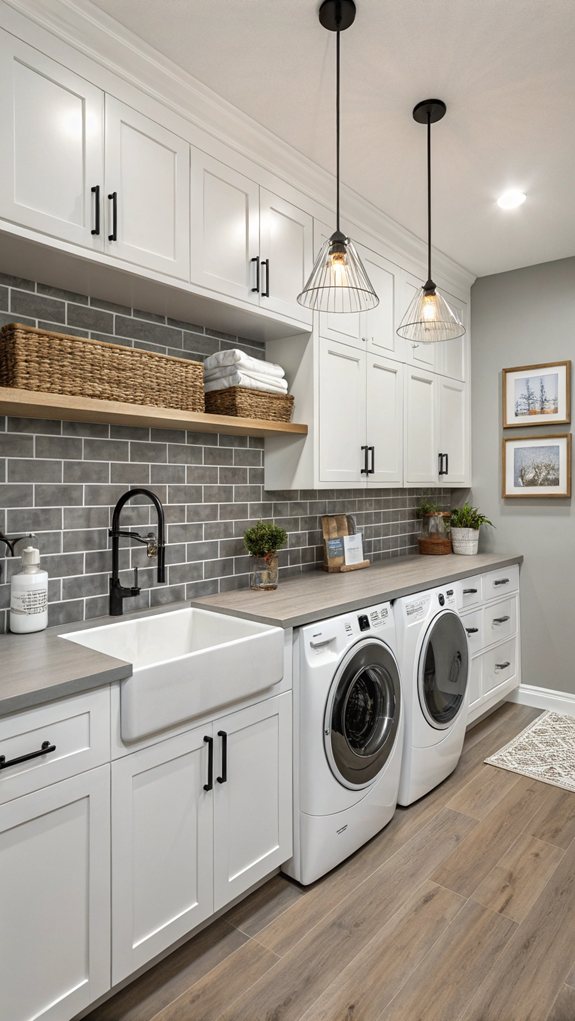 stylish grey subway tiles