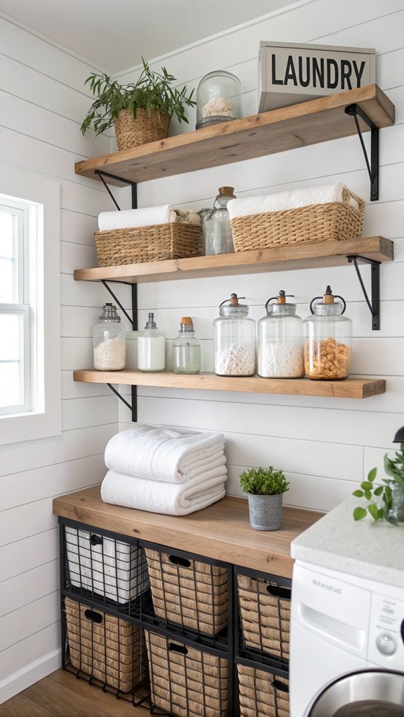 stylish open shelving design