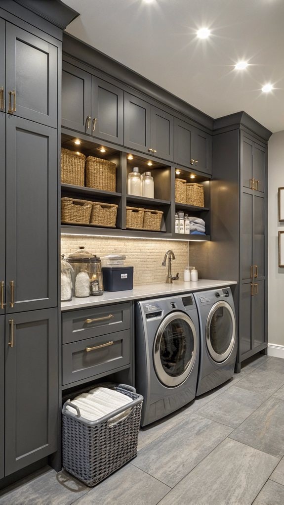 versatile charcoal grey storage