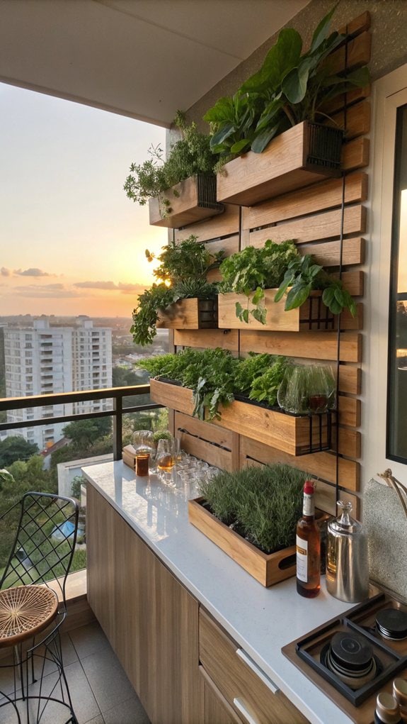 vertical garden bar setup