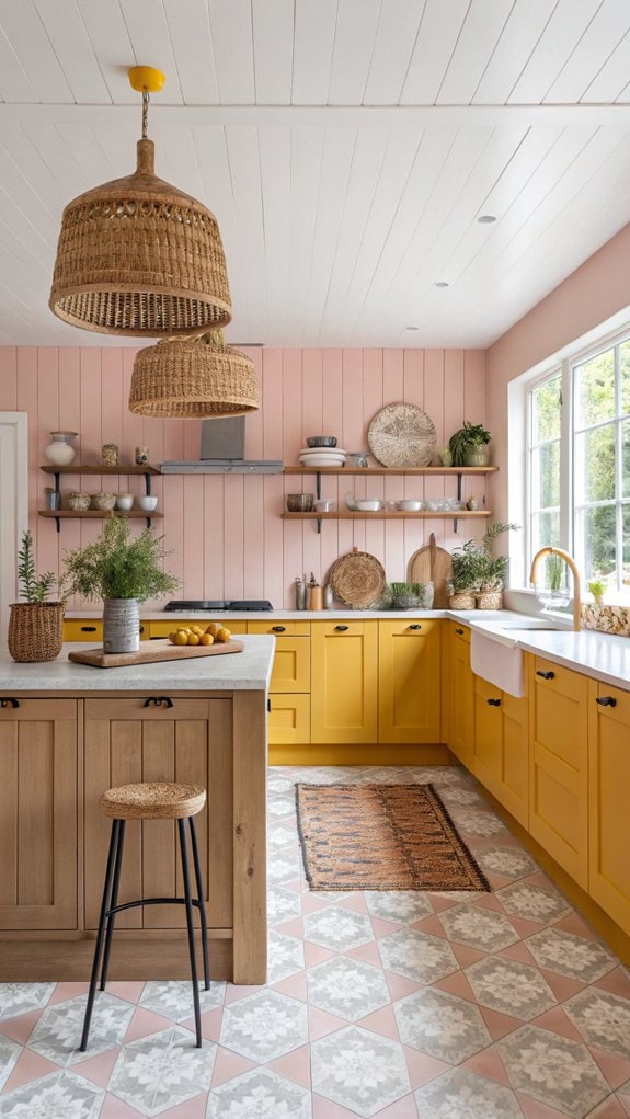 vibrant bohemian kitchen decor