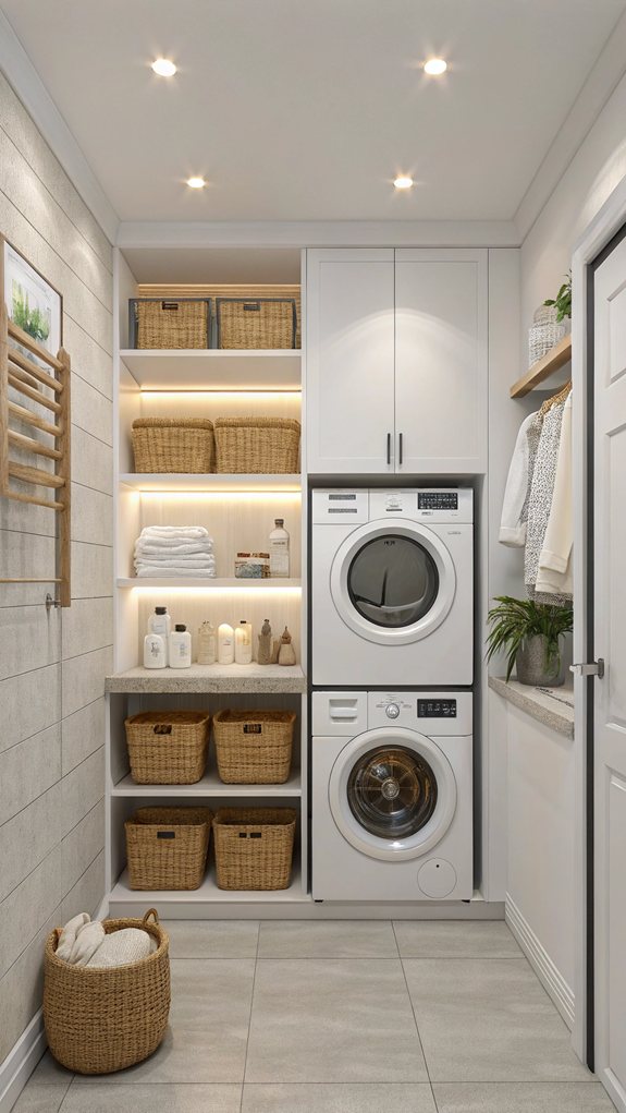 washer dryer overhead storage