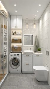 25 Small Bathroom With Laundry Designs for Stylish Spaces