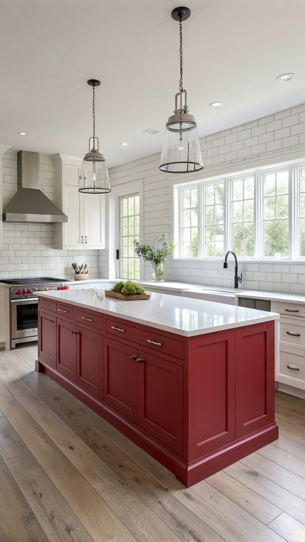 bold red kitchen decor