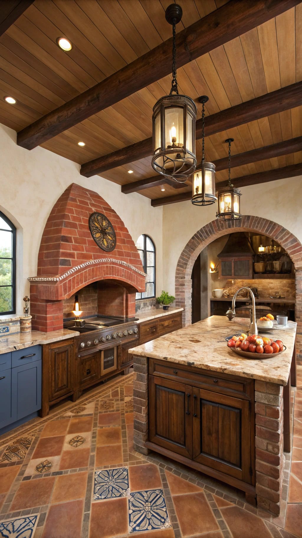 brick oven mediterranean kitchen