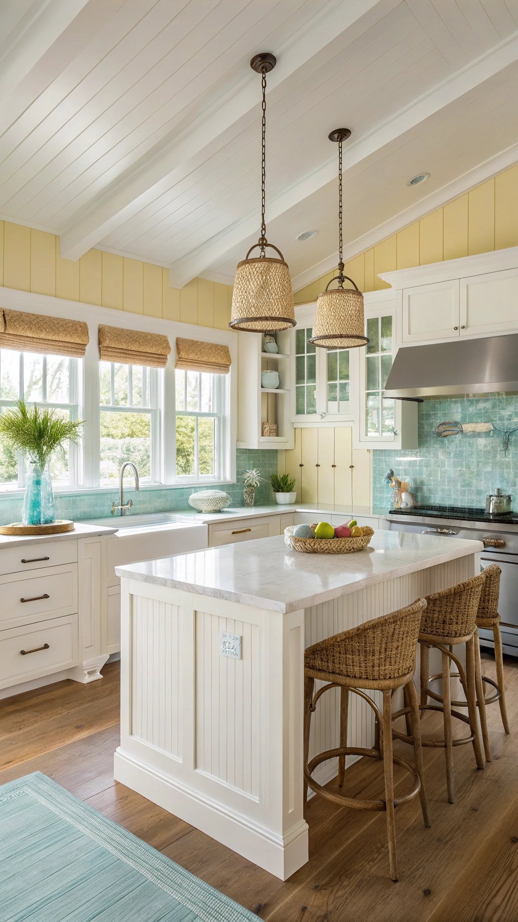 bright and airy coastal kitchen