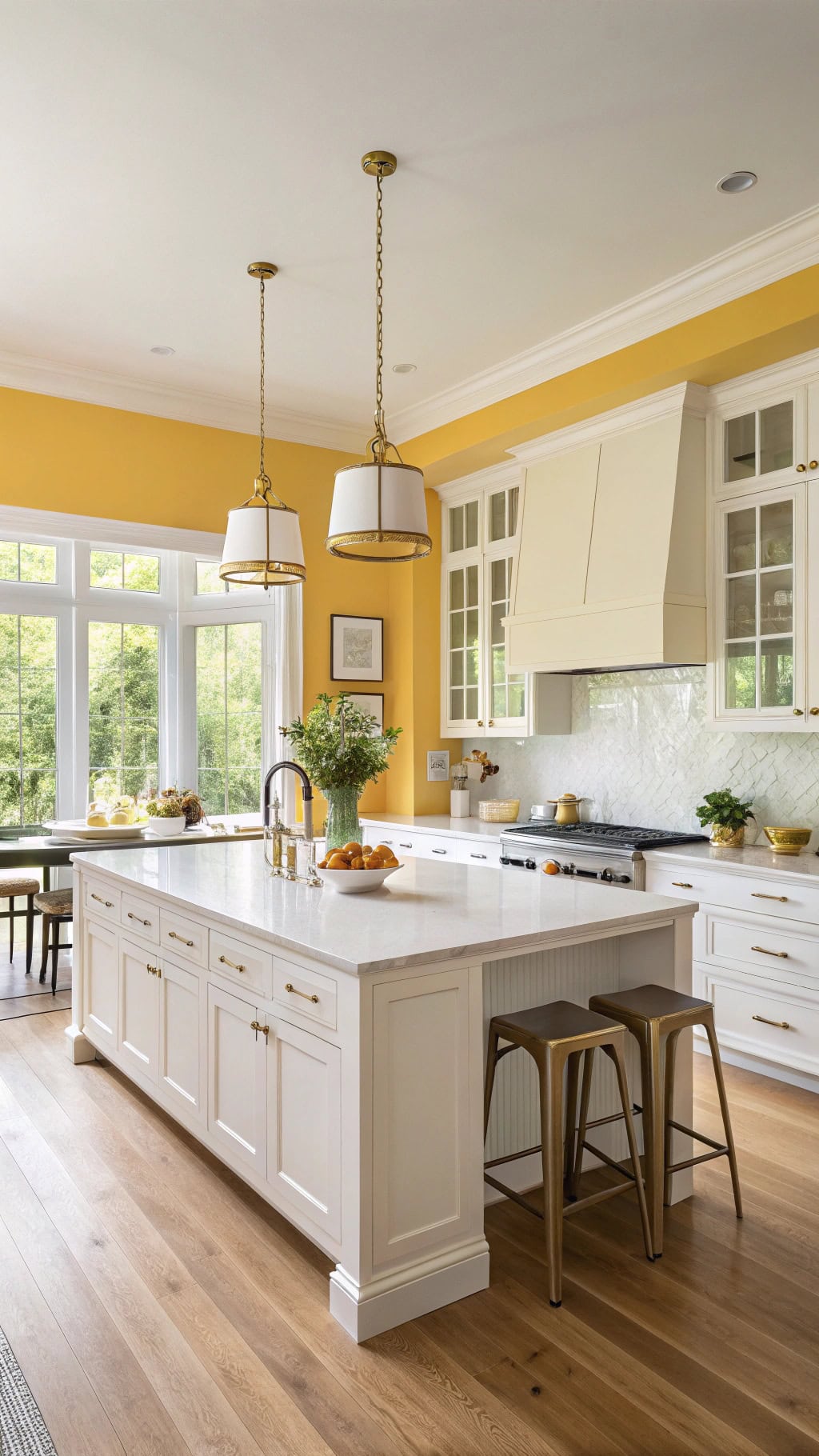 bright citrus themed kitchen design