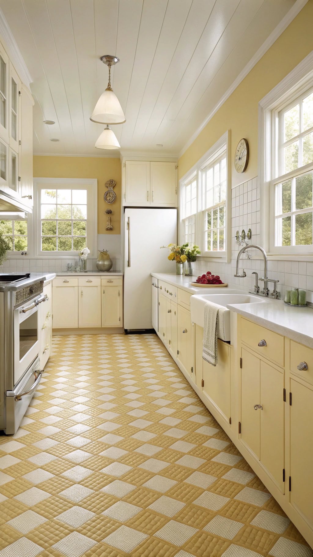 bright mellow yellow flooring