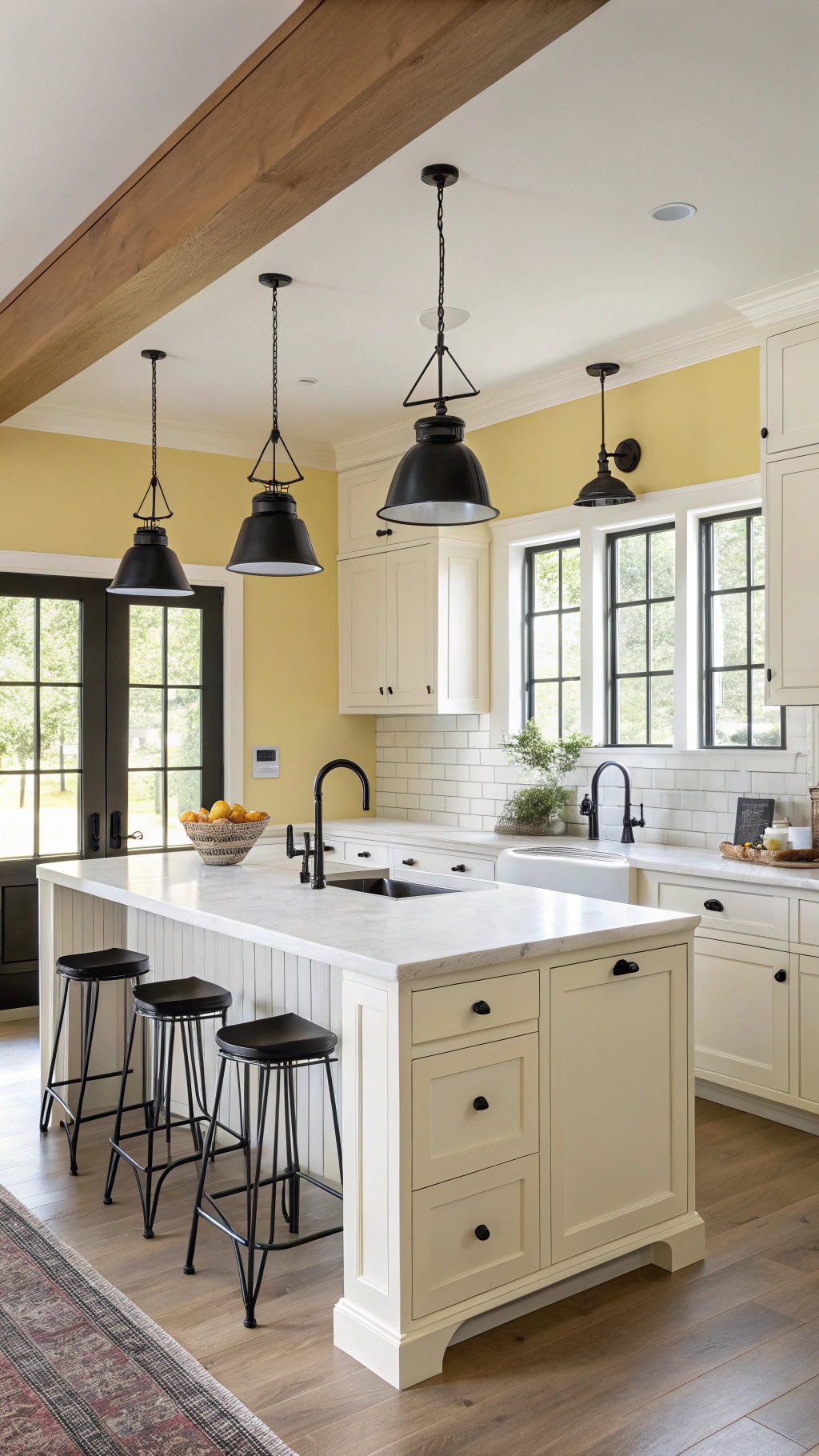 bright yellow kitchen accents